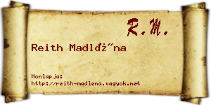 Reith Madléna névjegykártya